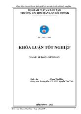 Khóa luận Hoàn thiện công tác kế toán tập hợp chi phí sản xuất và tính giá thành sản phẩm tại công ty cổ phần vụ Hát Tường