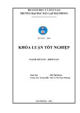 Khóa luận Hoàn thiện công tác kế toán vốn bằng tiền tại công ty cổ phần hóa chất vật liệu điện Hải Phòng