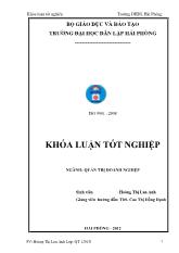 Khóa luận Một số biện pháp nâng cao hiệu qua sử dụng vốn lưu động tại công ty cổ phần thương mại phú thành Hải Phòng
