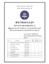 Lựa chọn một sản phẩm của 1 công ty kinh doanh cụ thể - Phân tích nội dung quản trịkênh phân phối của công ty đó