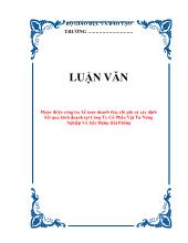 Luận văn Hoàn thiện công tác kế toán doanh thu, chi phí và xác định kết quả kinh doanh tại công ty cổ phần vật tư nông nghiệp và xây dựng Hải Phòng