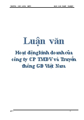 Luận văn Hoạt động kinh doanh của công ty CP thương mai dịch vụ và Truyền thông GĐ Việt Nam