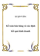 Luận văn Kế toán bán hàng và xác định kết quả kinh doanh