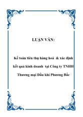 Luận văn Kế toán tiêu thụ hàng hoá và xác định kết quả kinh doanh tại Công ty TNHH Thương mại Dầu khí Phương Bắc