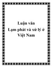 Luận văn Lạm phát và xử lý ở Việt Nam