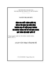 Luận văn Nâng cao chất lượng quản trị rủi do tín dụng tại ngân hàng thương mại cổ phần ngoại thương chi nhánh TP Hồ Chí Minh trong quá trình hội nhập quốc tế
