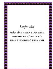 Luận văn Phân tích chiến lược kinh doanh của công ty cổ phần thế giới số Trần Anh