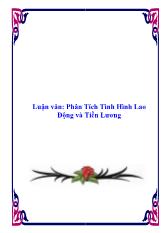 Luận văn Phân tích tình hình lao động và tiền lương