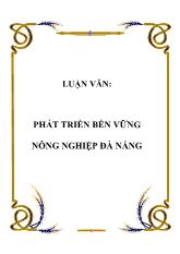 Luận văn Phát triển bền vững nông nghiệp Đà Nẵng