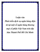 Luận văn Phát triển dịch vụ ngân hàng điện tử tại một số ngân hàng thương mại cổ phần Việt Nam trên địa bàn Thành Phố Hồ Chí Minh