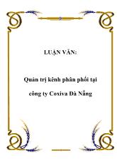 Luận văn Quản trị kênh phân phối tại công ty Coxiva Đà Nẵng