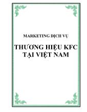 Marketing dịch vụ thương hiệu KFC tại Việt Nam