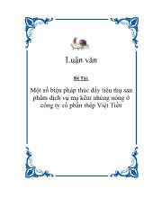 Một số biện pháp thúc đẩy tiêu thụ sản phẩm dịch vụ mạ kẽm nhúng nóng tai công ty cổ phần thép Việt Tiến