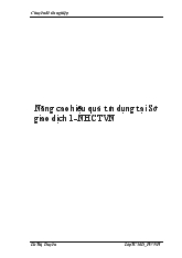 Nâng cao hiệu quả tín dụng tại Sở giao dịch 1 - Ngân hàng công thương Việt Nam