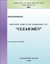 Phân tích chiến lược marketing của “Clear men”