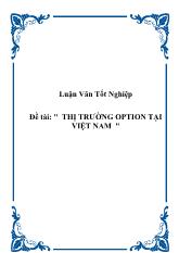 Thị trường option tại Việt Nam