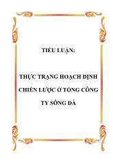 Thực trạng hoạch định chiến lược ở tổng công ty sông đà