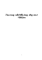 Thực trạng xuất khẩu hàng nông sản ở Việt Nam