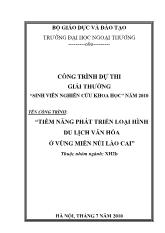 Tiềm năng phát triển loại hình du lịch văn hóa ở vùng miền núi Lào Cai