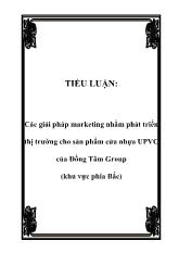 Tiểu luận Các giải pháp marketing nhằm phát triển thị trường cho sản phẩm cửa nhựa UPVC của Đồng Tâm Group (khu vực phía Bắc)