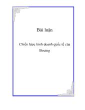 Tiểu luận Chiến lược kinh doanh quốc tế của Boeing