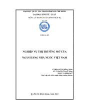 Tiểu luận Nghiệp vụ thị trường mở của ngân hàng nhà nước Việt Nam