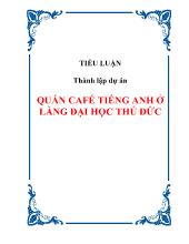 Tiểu luận Quán café tiếng Anh ở làng đại học Thủ Đức