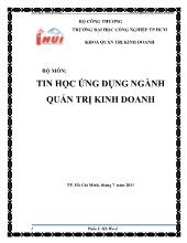 Tin học ứng dụng ngành quản trị kinh doanh