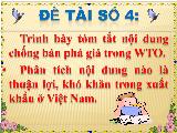 Trình bày tóm tắt nội dung chống bán phá giá trong WTO