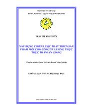 Xây dựng chiến lược phát triển sản phẩm mới cho công ty lương thực thực phẩm An Giang