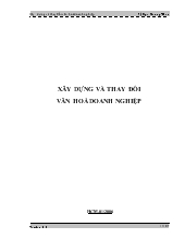 Xây dựng và thay đổi văn hóa doanh nghiệp