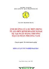 Ảnh hưởng của sự biến động tỷ giá đến kinh doanh ngoại tệ tại ngân hàng thương mại cổ phần Phương Nam