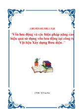 Chuyên đề Vốn lưu động và các biện pháp nâng cao hiệu quả sử dụng vốn lưu động tại công ty Vật liệu Xây dựng Bưu điện