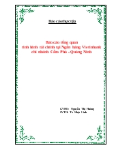 Công tác lập báo cáo tài chính tại Vietinbank Cẩm Phả năm 2012