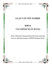 Đề tài Chất lượng tín dụng ngân hàng, hiện trạng và giải pháp nâng cao chất lượng tín dụng tại ngân hàng thương mại cổ phần Eximbank Hà Nội