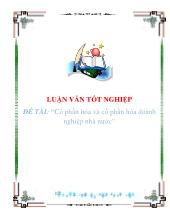 Đề tài Cổ phần hóa và cổ phần hóa doanh nghiệp nhà nước