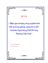 Đề tài Hiệu quả sử dụng công cụ phái sinh tiền tệ trong phòng ngừa rủi ro hối đoái của Ngân hàng thương mại cổ phần Công Thương Việt Nam