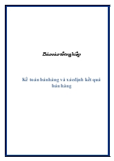 Đề tài Kế toán bán hàng và xác định kết quả bán hàng