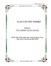 Đề tài Một số biện pháp tăng cường huy động vốn tại ngân hàng công thương Hoàn Kiếm
