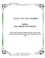 Đề tài Một số giải pháp nhằm đẩy mạnh công tác phát hành và thanh toán thẻ ở Ngân hàng Ngoại thương Việt Nam