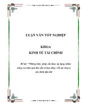 Đề tài Những biện pháp cần được áp dụng nhằm nâng cao hiệu quả thu xếp và huy động vốn tại công ty tài chính dầu khí