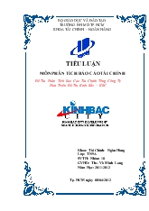 Đề tài Phân báo cáo tích tài chính tổng công ty phát triển đô thị kinh bắc – Kbc