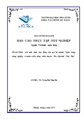 Đề tài Phân tích tình hình huy động vốn tại Chi nhánh Ngân hàng nông nghiệp và phát triển nông thôn huyện Yên Lập - Tỉnh Phú Thọ
