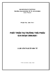 Đề tài Phát triển thị trường trái phiếu giai đoạn 2008 - 2020