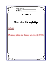 Đề tài Phương pháp trả lương tại công ty CMS
