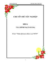 Đề tài Thẩm định dự án đầu tư của ngân hàng thương mại