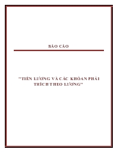 Đề tài Tiền lương và các khỏan phải trích theo lương