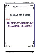 Đề tài Tín dụng ngân hàng tại ngân hàng eximbank