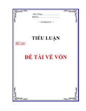 Đề tài về vốn