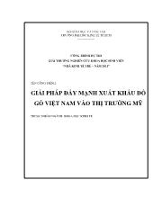 Giải pháp đẩy mạnh xuất khẩu đồ gỗ Việt Nam vào thị Trường Mỹ